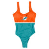 Miami Dolphins NFL Womens Beach Day One Piece Bathing Suit