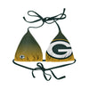Green Bay Packers NFL Womens Gradient Big Logo Bikini Top