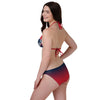 New England Patriots NFL Womens Gradient Big Logo Bikini Top