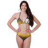 Pittsburgh Steelers NFL Womens Gradient Big Logo Bikini Top