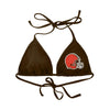 Cleveland Browns NFL Womens Solid Logo Bikini Top