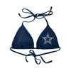 Dallas Cowboys NFL Womens Solid Logo Bikini Top