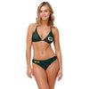 Green Bay Packers NFL Womens Solid Logo Bikini Top