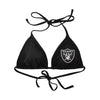 Las Vegas Raiders NFL Womens Solid Logo Bikini Top
