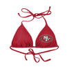 San Francisco 49ers NFL Womens Solid Logo Bikini Top
