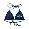 Seattle Seahawks NFL Womens Solid Logo Bikini Top