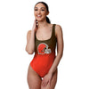 Cleveland Browns NFL Womens Gametime Gradient One Piece Bathing Suit