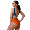 Denver Broncos NFL Womens Gametime Gradient One Piece Bathing Suit
