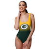 Green Bay Packers NFL Womens Gametime Gradient One Piece Bathing Suit