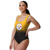 Pittsburgh Steelers NFL Womens Gametime Gradient One Piece Bathing Suit