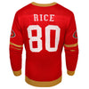 San Francisco 49ers NFL Jerry Rice Retired Player Face Sweater