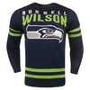 Seattle Seahawks NFL Name And Number Crew Neck Sweater