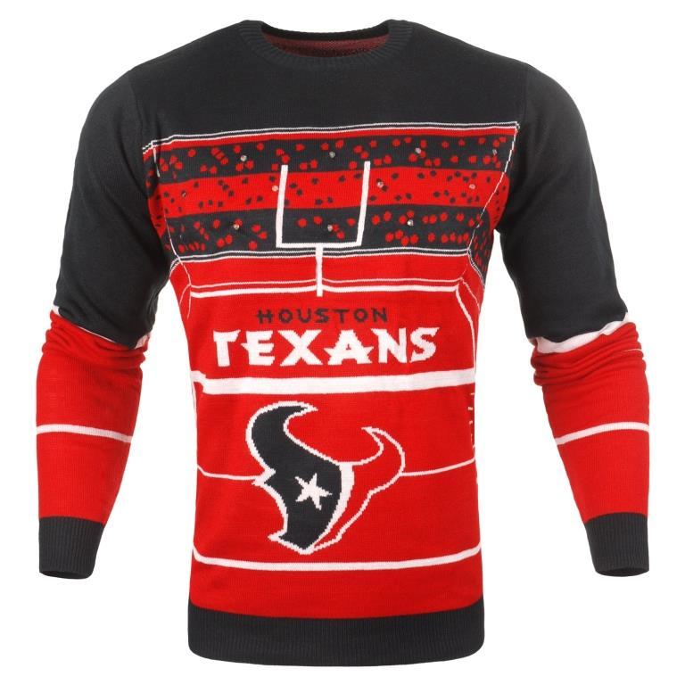 Houston Texans NFL Mens Stadium Light Up Crew Neck Sweater