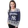 New York Yankees MLB Womens Big Logo V-Neck Sweater