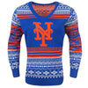New York Mets MLB Womens Big Logo Aztec V-Neck Sweater