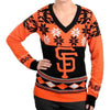 San Francisco Giants Womens Big Logo V-Neck Sweater