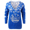 Golden State Warriors NBA Womens Snowflake V-Neck Sweater