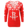 Houston Rockets NBA Womens Snowflake V-Neck Sweater