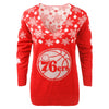 Philadelphia 76ers NBA Womens Snowflake V-Neck Sweater