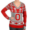 Ohio State Buckeyes Womens Big Logo V-Neck Sweater