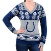 Indianapolis Colts Womens Big Logo V-Neck Sweater