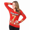 San Francisco 49Ers Kaepernick C. #7 Womens Glitter Player V-Neck Sweater