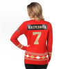 San Francisco 49Ers Kaepernick C. #7 Womens Glitter Player V-Neck Sweater