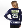 Seattle Seahawks Richard Sherman Player Glitter V-Neck Sweater