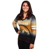 Pittsburgh Steelers NFL Womens Printed Gradient V-Neck Shirt