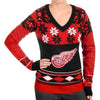 Detroit Red Wings Womens Big Logo V-Neck Sweater