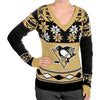 Pittsburgh Penguins Womens Big Logo V-Neck Sweater