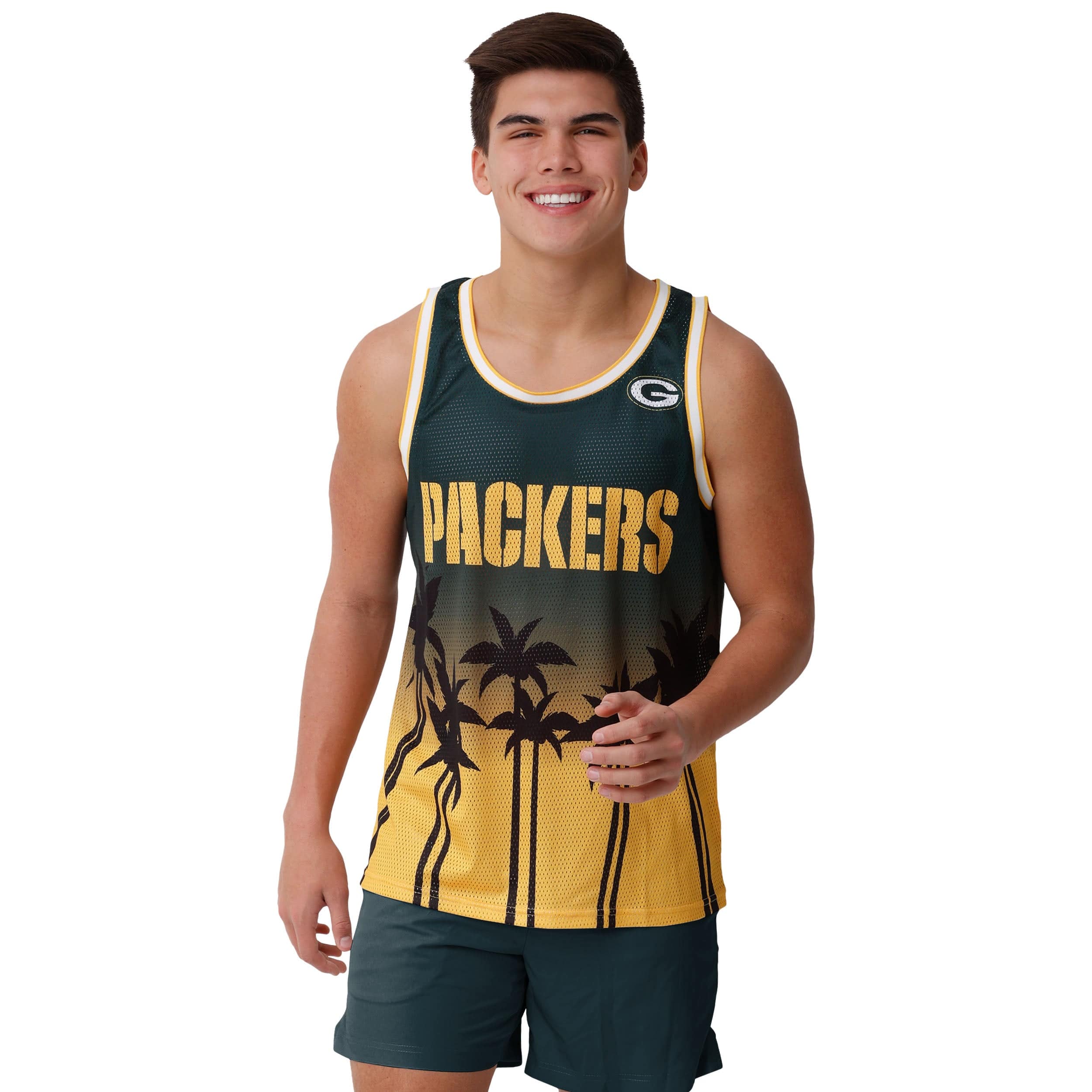 FOCO Green Bay Packers NFL Mens Sunset Sleeveless Top