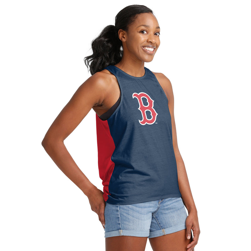 Boston Red Sox Womens Americana Tie-Breaker Sleeveless Top