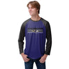 Baltimore Ravens NFL Mens Colorblock Wordmark Raglan T-Shirt