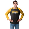 Pittsburgh Steelers NFL Mens Colorblock Wordmark Raglan T-Shirt