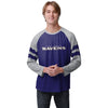 Baltimore Ravens NFL Mens Team Stripe Wordmark Raglan T-Shirt