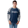 New England Patriots NFL Mens Team Stripe Wordmark Raglan T-Shirt