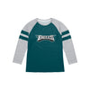 Philadelphia Eagles NFL Mens Team Stripe Wordmark Raglan T-Shirt