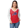 Buffalo Bills NFL Womens Big Logo Solid Raglan T-Shirt