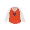 Chicago Bears NFL Womens Big Logo Solid Raglan T-Shirt