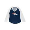 Denver Broncos NFL Womens Big Logo Solid Raglan T-Shirt