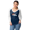 Denver Broncos NFL Womens Big Logo Solid Raglan T-Shirt