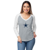 Dallas Cowboys NFL Womens Big Logo Solid Raglan T-Shirt