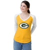 Green Bay Packers NFL Womens Big Logo Solid Raglan T-Shirt