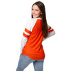 Cincinnati Bengals NFL Womens Script Wordmark Striped Sleeve Raglan Shirt