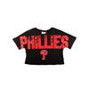 Philadelphia Phillies MLB Original Womens Distressed Wordmark Crop Top