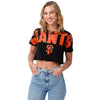 San Francisco Giants MLB Womens Distressed Wordmark Crop Top