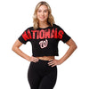 Washington Nationals MLB Womens Distressed Wordmark Crop Top