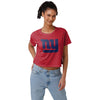 New York Giants NFL Womens Alternate Team Color Crop Top