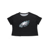 Philadelphia Eagles NFL Womens Black Big Logo Crop Top